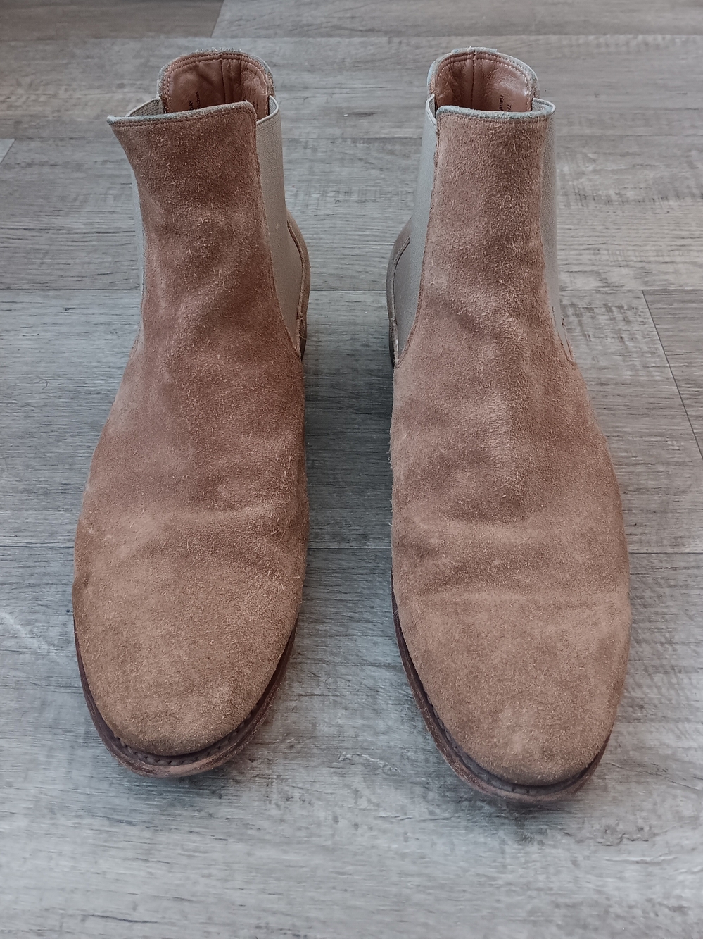 Thursday Boot Company Men's Suede Chelsea Boots in Taupe Brown